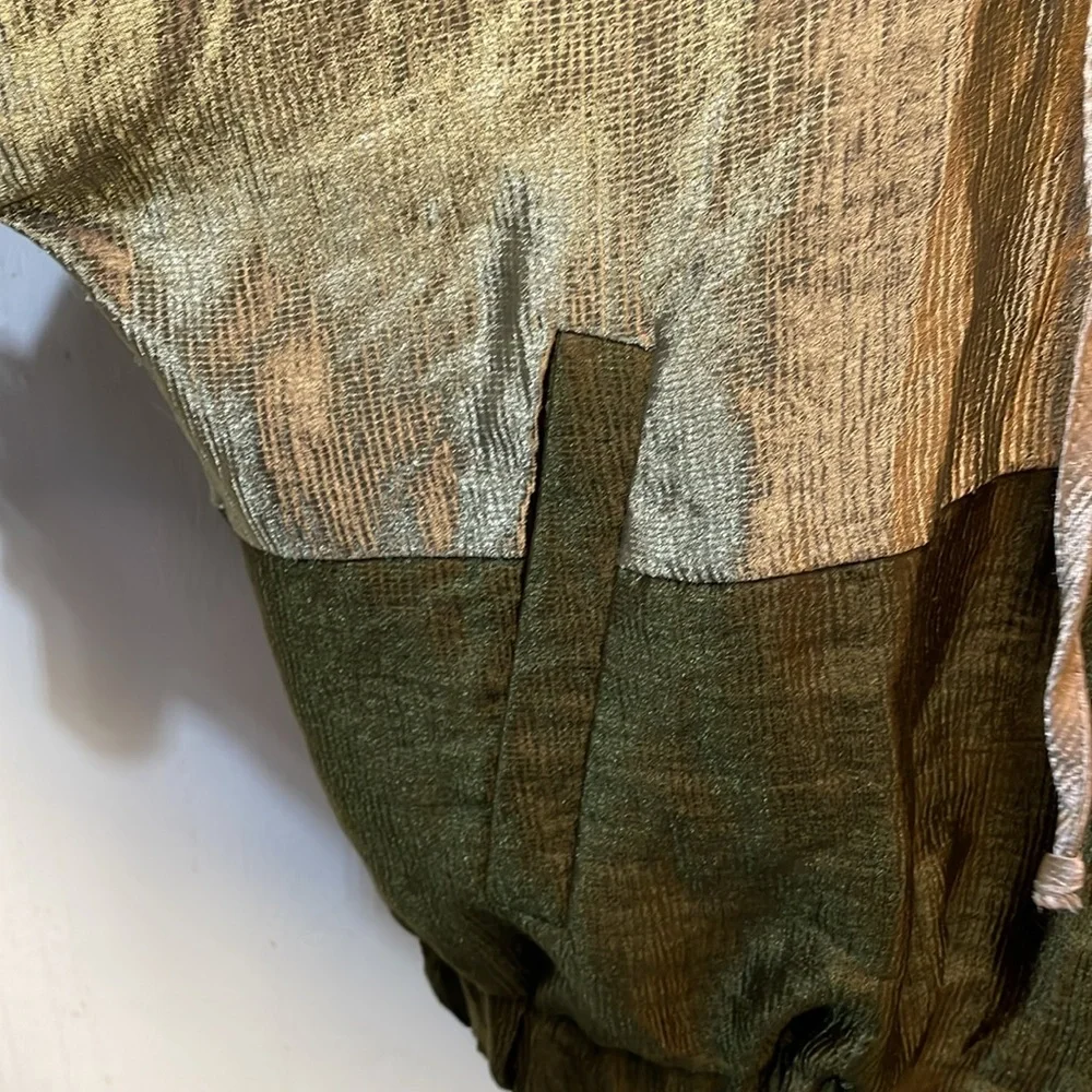 ZARA Shimmering 3 Tone Zip Front Light Jacket -XS-#0013 - Picture 5 of 8